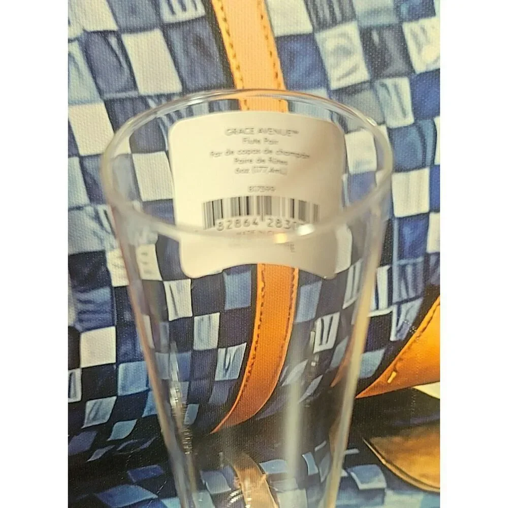 NIB - Kate Spade Lenox Crystal Grace Avenue 2-Piece Champagne Flute Set